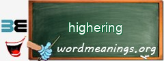 WordMeaning blackboard for highering